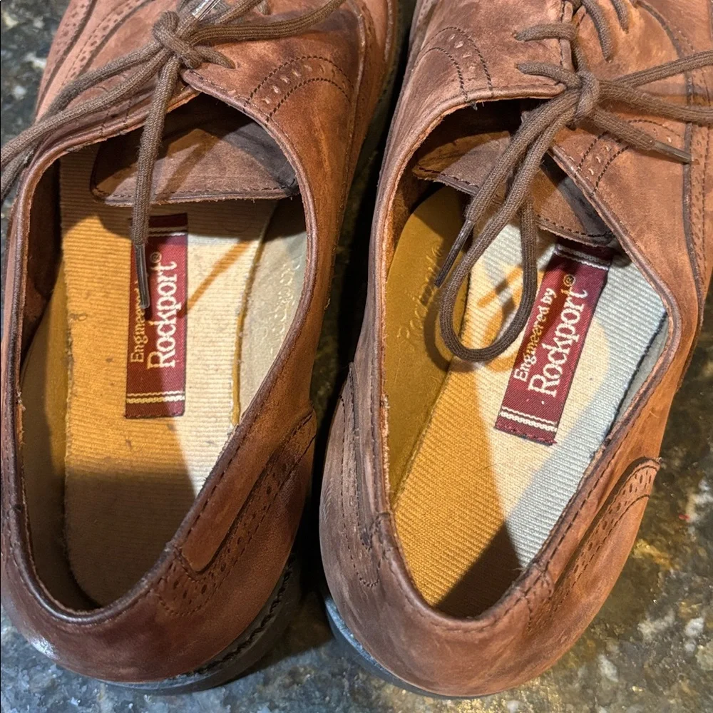 Rockport Brown Leather Shoes Mens 10.5